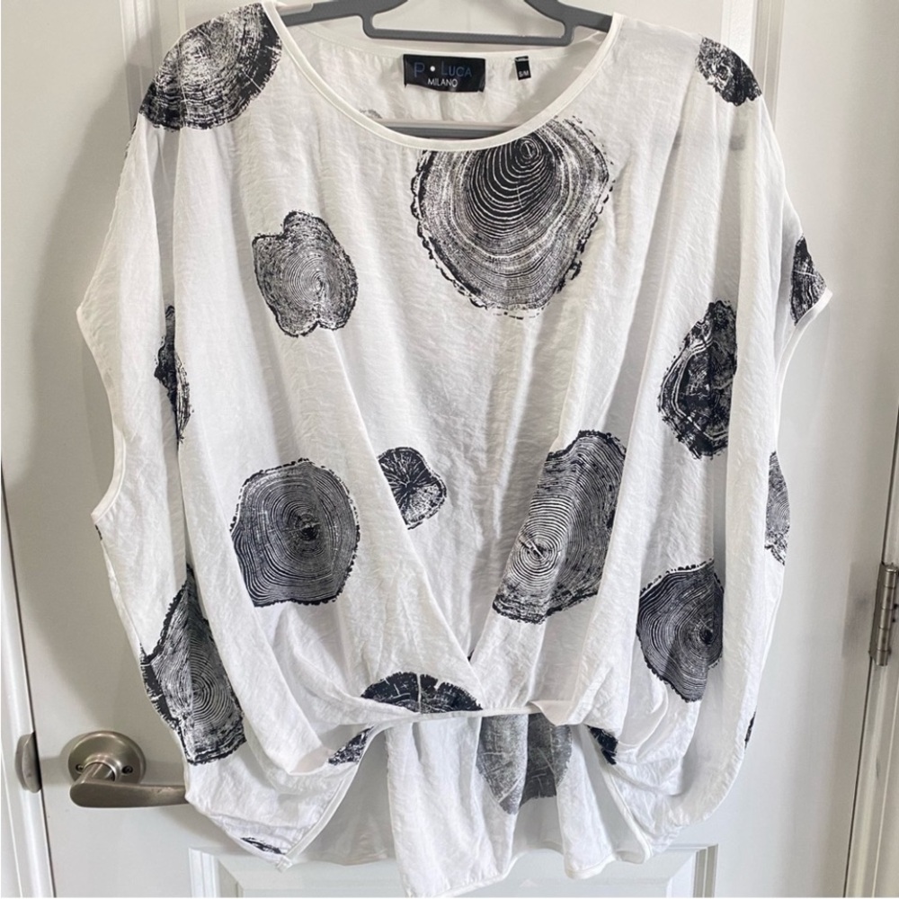White and Black Women's Blouse